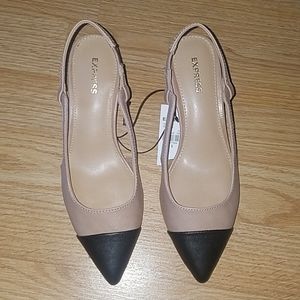 Express Slingback Heels NWT